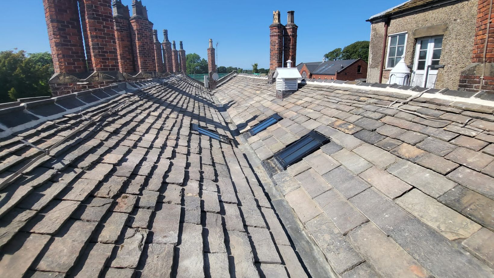 Commercial re-roofing project to historial building