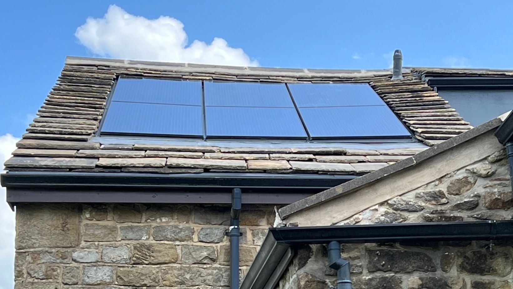 Re-roof and solar PV installation at North Yorkshire Farmhouse