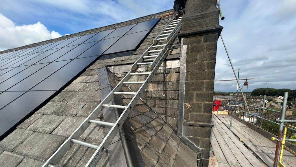 Baildon Church re-roof incorporating integrated solar PV panels