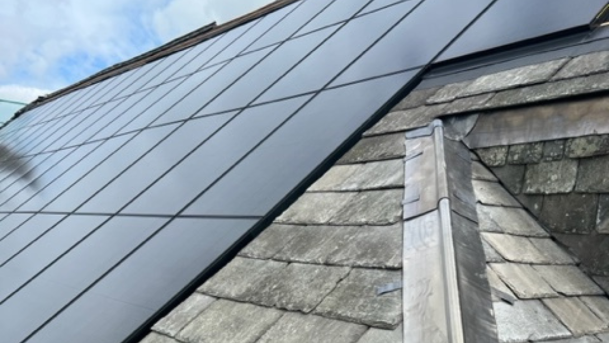 Baildon Church re-roof after Viridian solar PV panels have been installed
