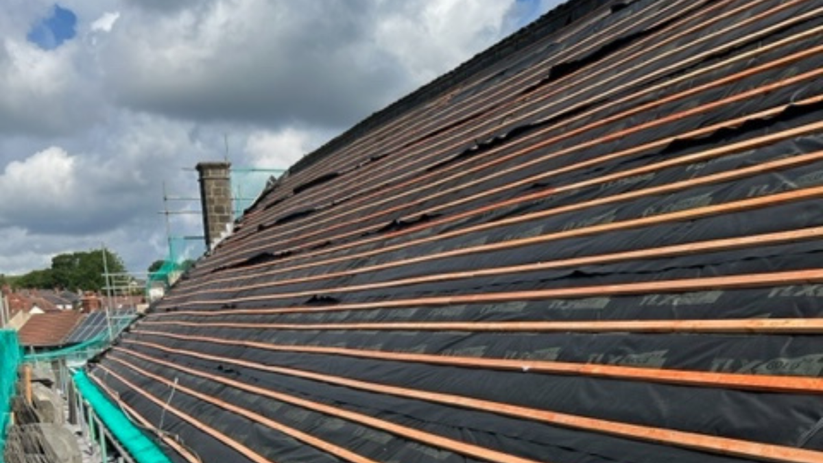 Baildon church being fully insulated with TLX Gold insulated felt