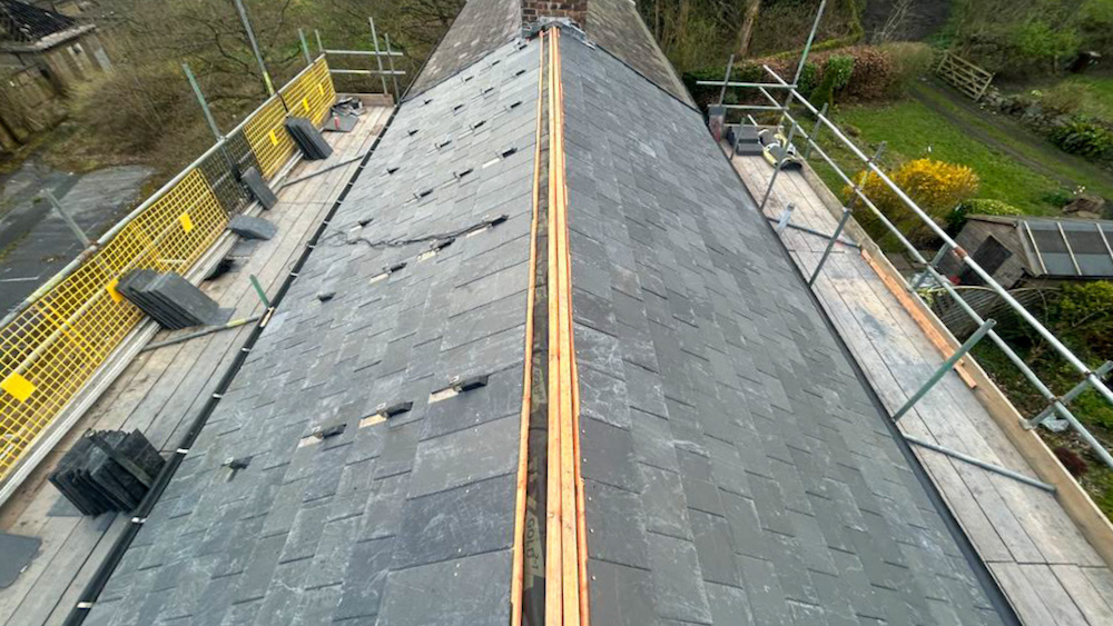 Re-roof of property in shipley part way through