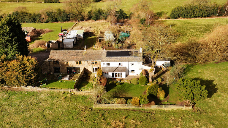 Integrated solar PV system on stone roof in Colne