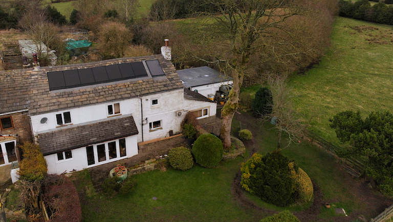 Re-roofing project on heritage farmhouse in Colne