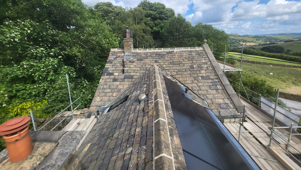 Integrated Solar PV system in stone roof of Grade 2 listed building